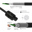 Kimber Kable PK 14 BASE Power Cable - 1.0 Meter - 15 Amp