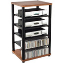 Salamander Synergy S40 6-Shelf Audio Rack - Cherry/Black