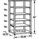 Salamander Synergy S40 6-Shelf Audio Rack - Cherry/Black