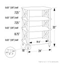 Pangea Audio Vulcan X-Brace 4-Shelf Audio Rack - Black Shelves - Demo