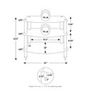 Pangea Audio Vulcan 3-Shelf Audio Rack - Espresso Shelves