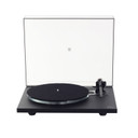 Front view of the Rega Planar 6 Turntable in Polaris Grey with mat