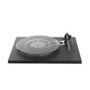 Higher angle front view Rega Planar 6 Turntable in Polaris Gray with the Nd7 Cartridge