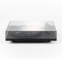 Closed dustcover lid on the Rega Planar 6 Turntable in Polaris Gray