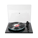 Rega Planar 3 in Gloss Black Front High View