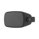 angle left view of black Monitor Audio Climate CL2 M On Wall Outdoor Speakers