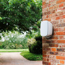 White Monitor Audio Climate CL2 M On Wall Outdoor Speakers  attached outside