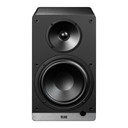 Front view of black ELAC ConneX DCB61 Powered Speakers