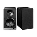 Side view of black ELAC ConneX DCB61 Powered Speakers