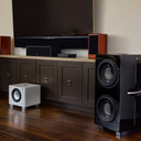 Lifestyle of REL Acoustics 212 Black Label Grille