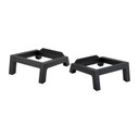 MoFi SourcePoint 10 Master Edition on Low Slung Stand — side profile showing stand's angled profile with front height 6.1 inches and rear height 3.6 inches