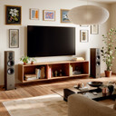 Living room lifestyle image featuring DALI SONIK 7 Tower Loudspeaker