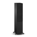 Front angle of Black Ash DALI SONIK 5 Tower Loudspeaker with grill.