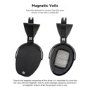 HiFiMAN Arya Unveiled headphone side profile with asymmetrical ear cups and suspension headband