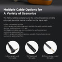 HiFiMAN Audivina headphone with included carrying case and three detachable cables connectors