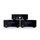 Advance Paris X-A220 EVO monoblock power amplifier — stacked with complementary components