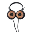 Grado GS1000 Classic headphones — front angle view showing full mahogany housing and oversized G cushions