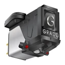 Grado Prestige Red4 P-Mount phono cartridge — angle view showing T4P plug-in body with bonded elliptical diamond stylus