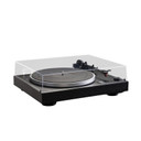 Side of Dual CS 429 Fully Automatic 3-Speed Turntable with dustcover down