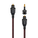 AudioQuest Cinnamon Toslink Fiber Optic Digital Cable + Mini Adaptor - 0.75 Meter