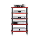 Pangea Audio Vulcan 5-Shelf Audio Rack - Rosenut Shelves