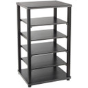 Salamander Synergy S40 6-Shelf Audio Rack - Black/Black