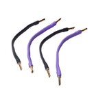Analysis Plus Black Oval 12 Speaker Cable - Jumper - 6-Inch - Spade to Banana - Set of 4