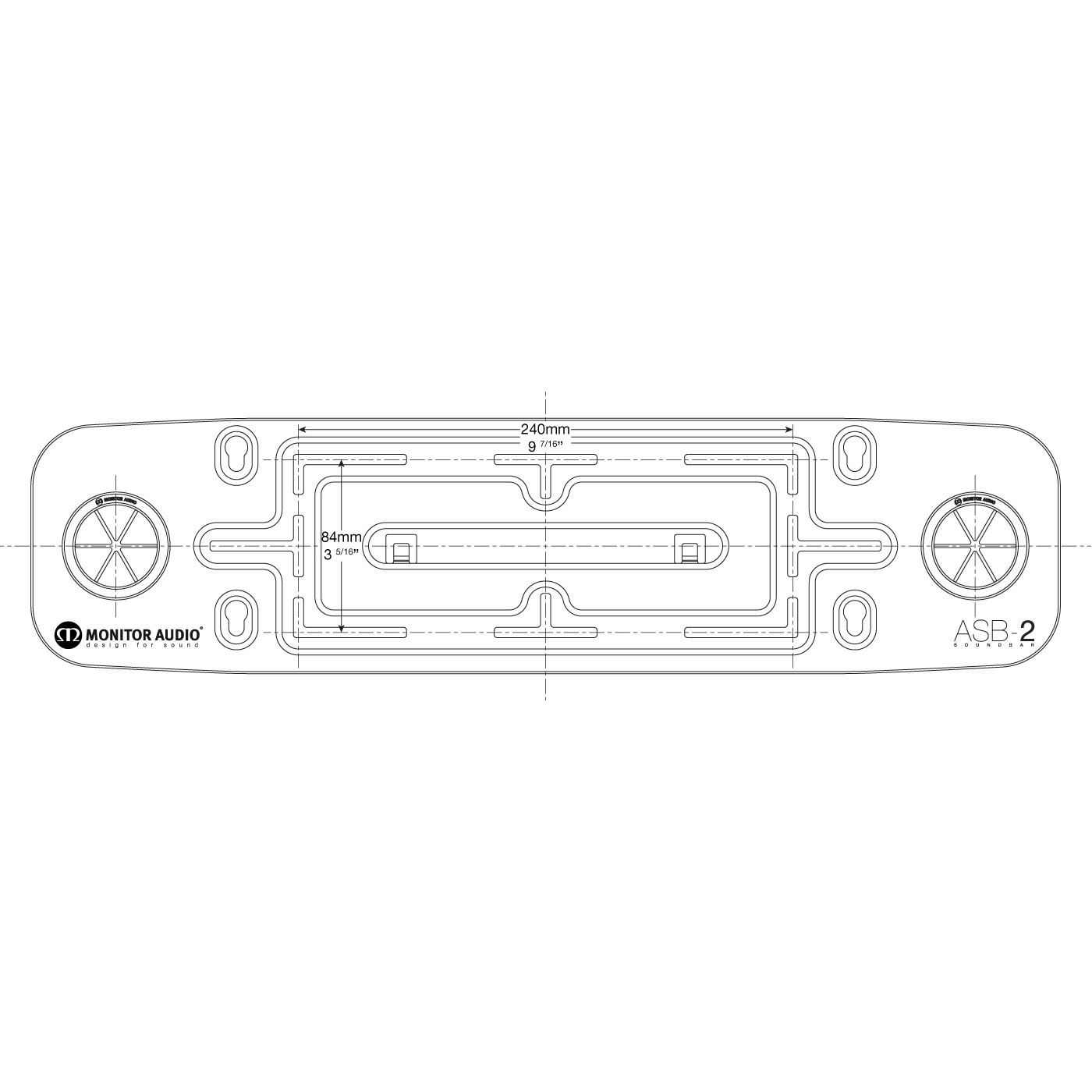 Monitor Audio Bracket for Soundbar Series