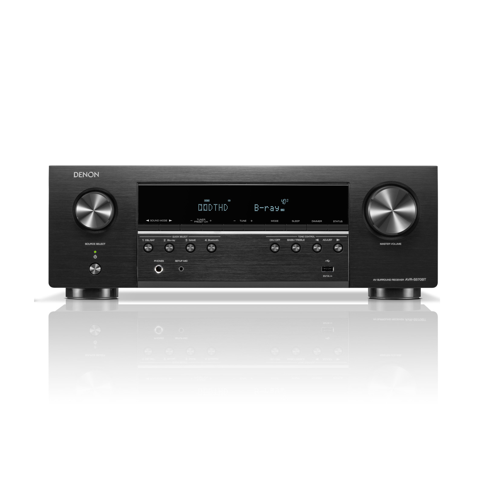 Denon AVR-S570BT 5.2 AV Receiver w/8K HDMI