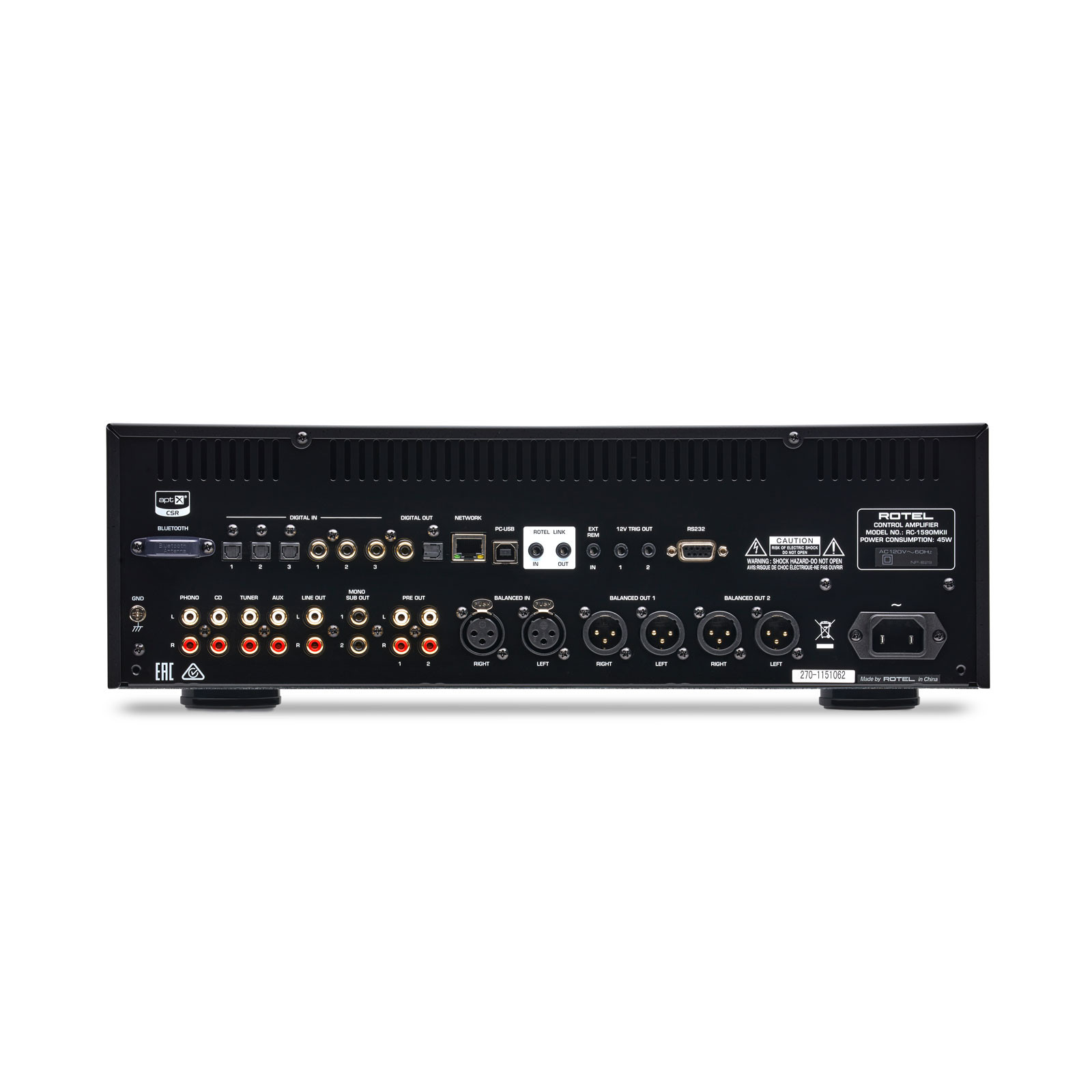 Rotel RC-1590MKII Stereo Preamplifier - Black