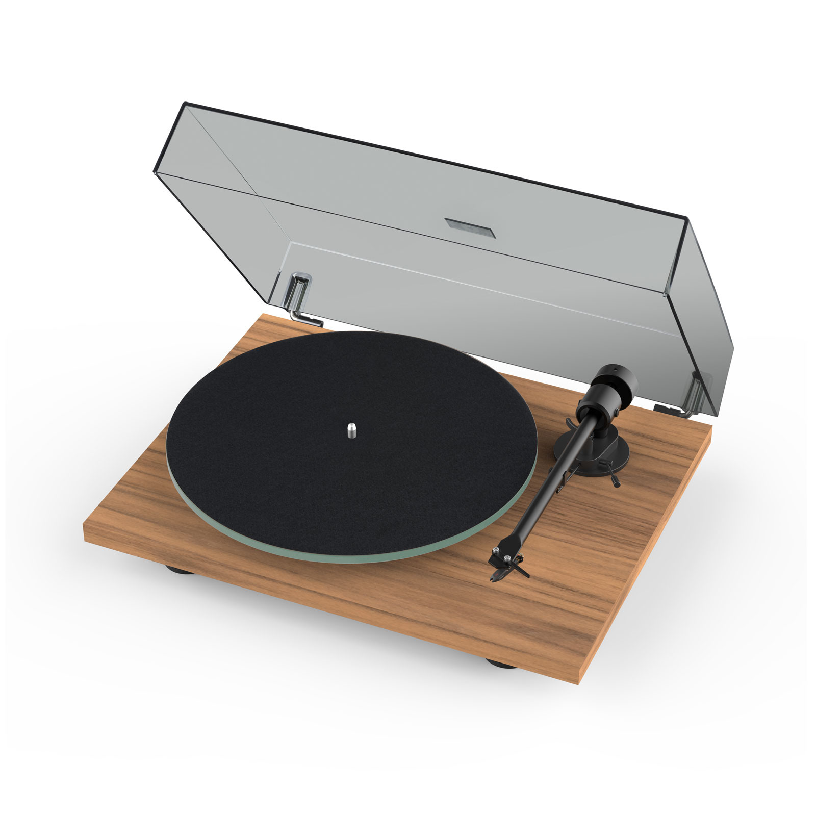 Pro-Ject T1 EVO Turntable - Satin Walnut - Ortofon OM10e
