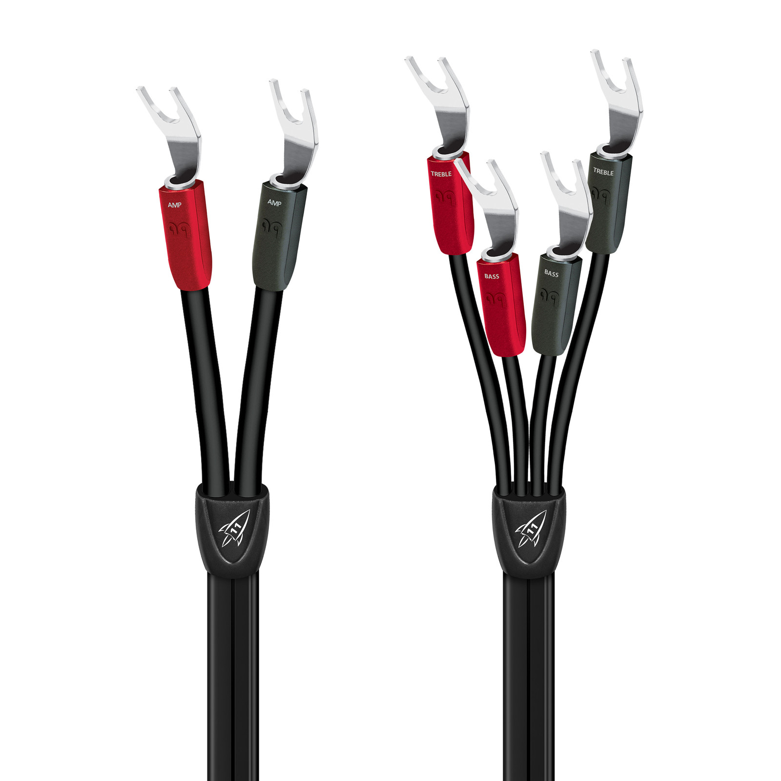 AudioQuest Rocket 11 Speaker Cable - 10 Foot - Bi-Wire - Spade to