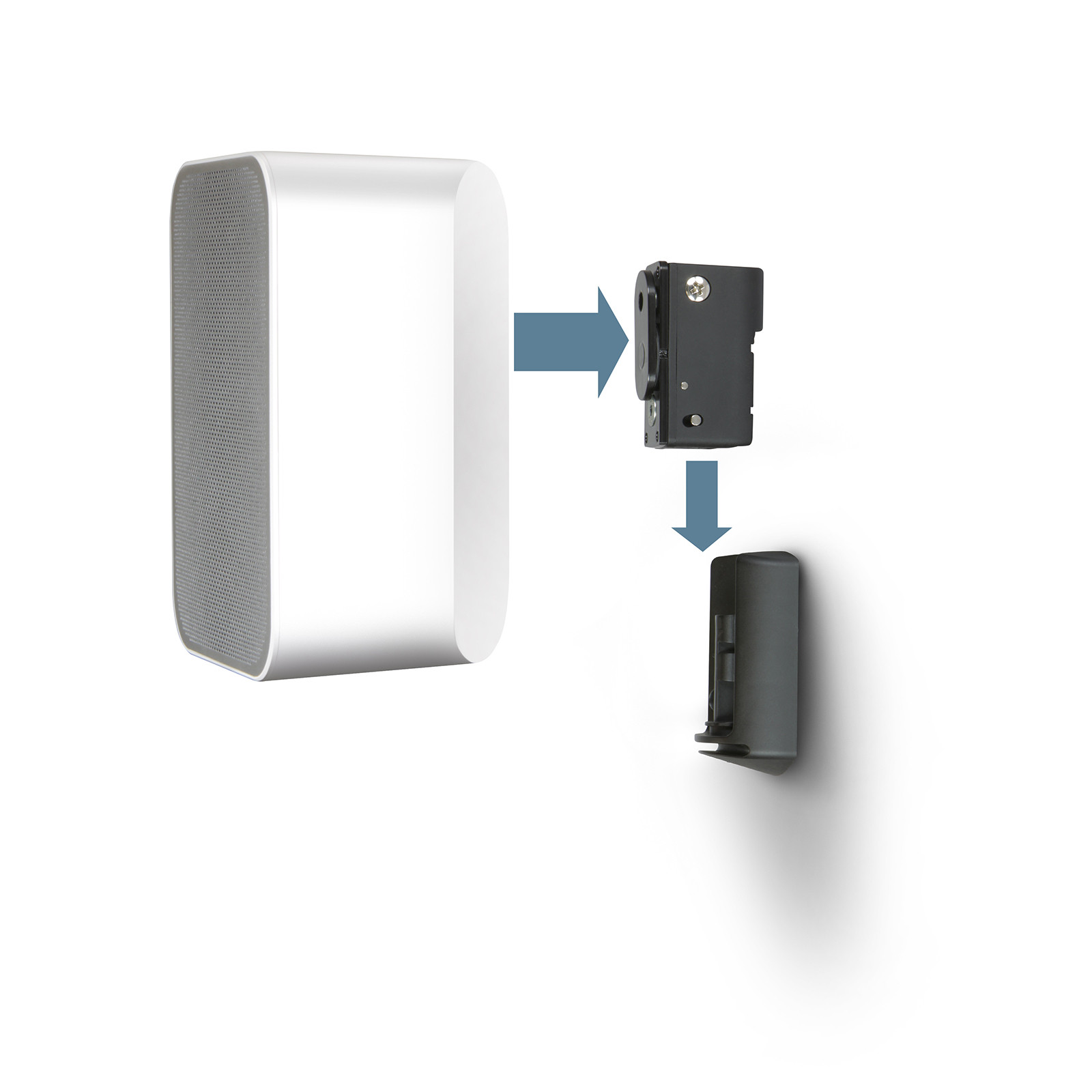 Bluesound Pulse Flex WM100WHT Wall Mount Bracket - Thumbnail 4