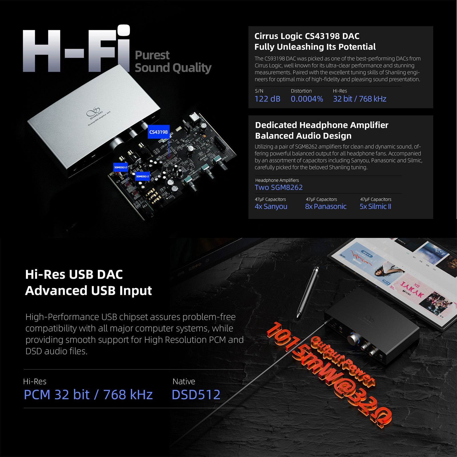 Shanling EH1 Desktop Headphone DAC/Amp - Thumbnail 4