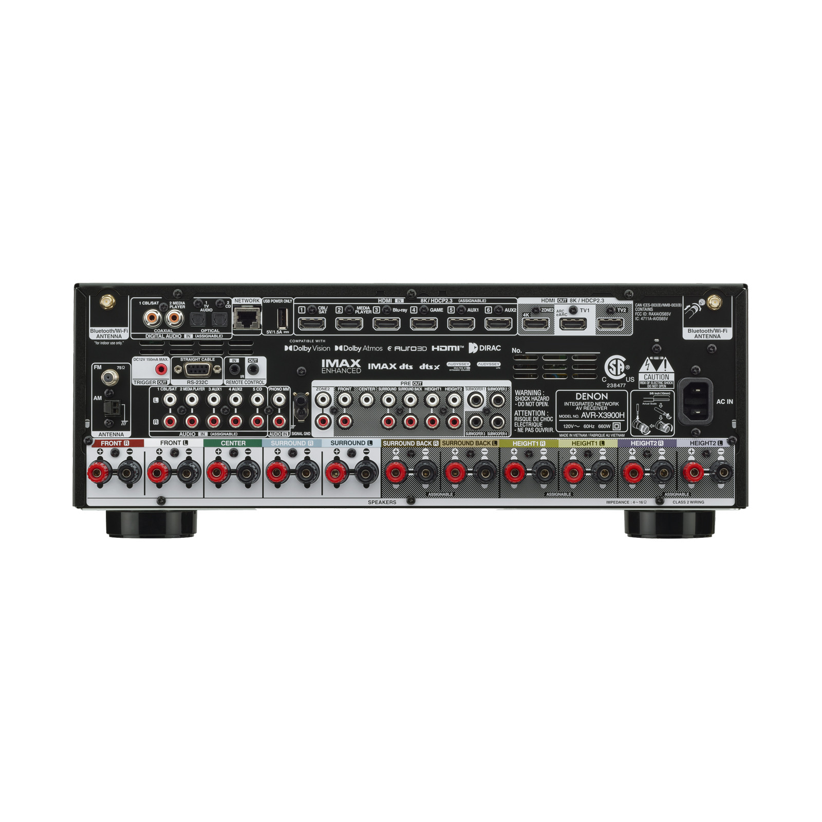 Denon AVR-X3900H 9.4-Ch 8K Receiver | Dolby Atmos | Audio Advisor