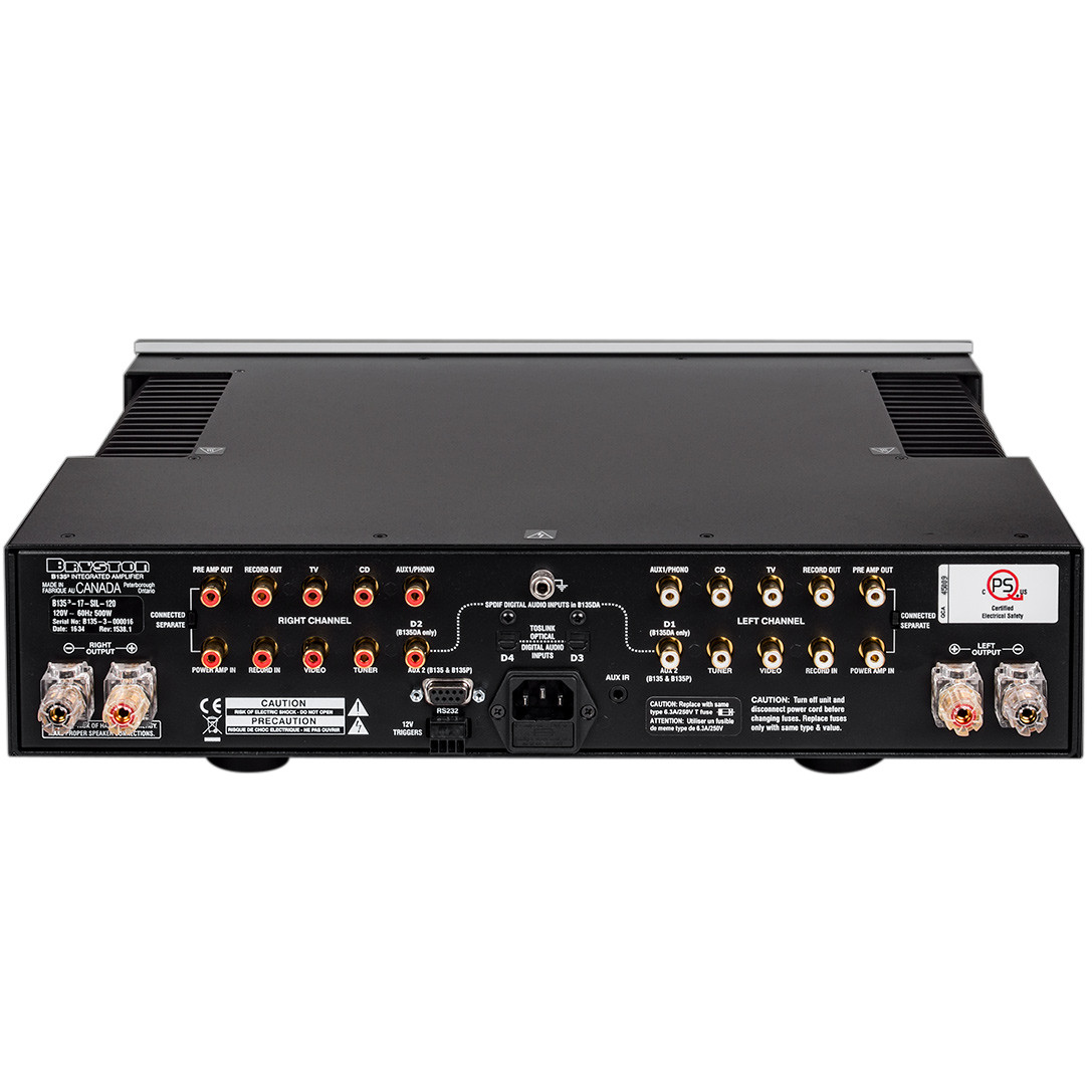 Bryston B135³ Integrated Amplifier with Internal DAC - Black - 17 Inch