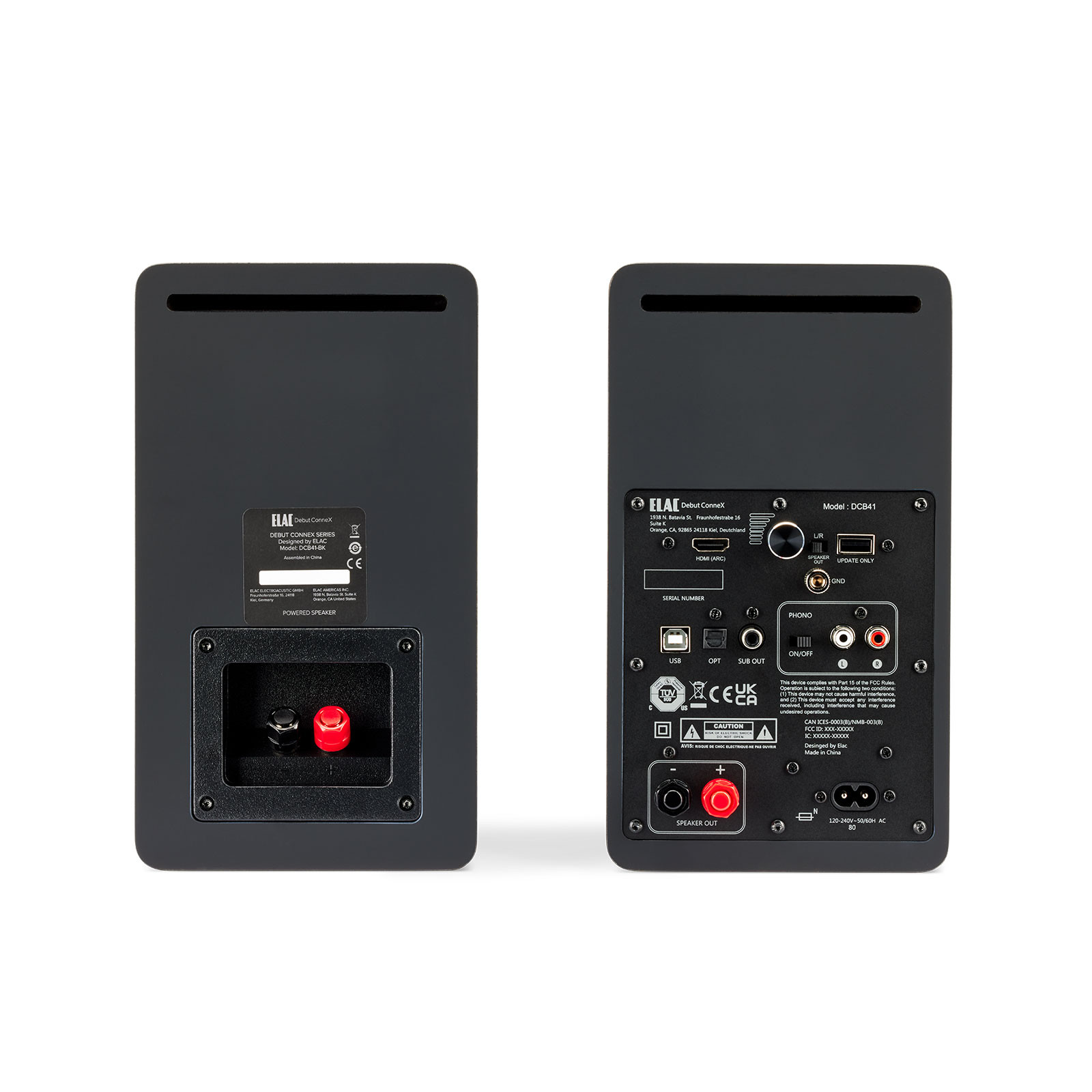 ELAC Debut ConneX DCB41 Powered Bookshelf Speakers - Black - Pair