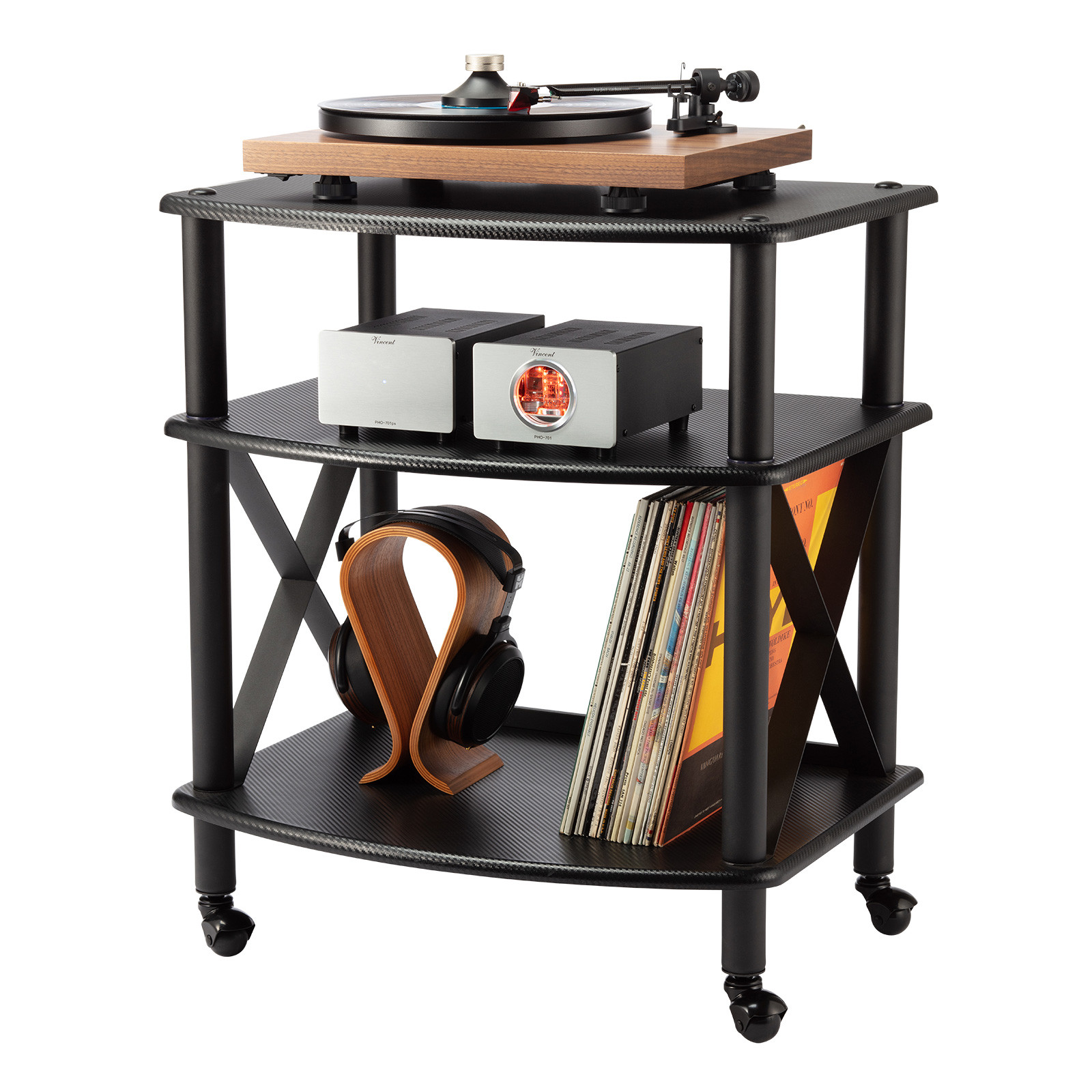 Pangea Audio Vulcan Turntable Stand Add-On LP Storage Shelf