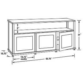 Salamander Synergy Triple 30 OC  with Triple-Width Shelf - Maple/Aluminum