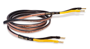 Analysis Plus Black Oval 12 Speaker Cable - 8 Foot - Spade to Gold Pin - Pair