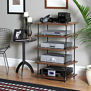 Salamander Archetype 5.0 - 5-Shelf Audio Rack - Real Walnut Wood