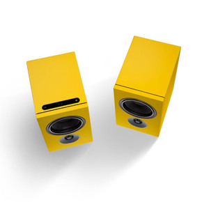 PSB Alpha iQ Streaming Powered Speakers with BluOS - Yellow - Pair
