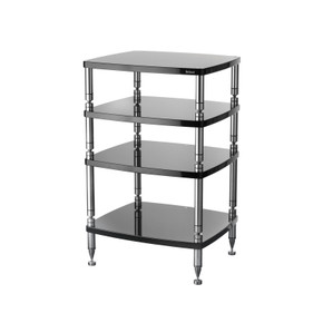 Solidsteel Hyperspike HF-4 Four-Shelf Audio Rack - Gloss Black