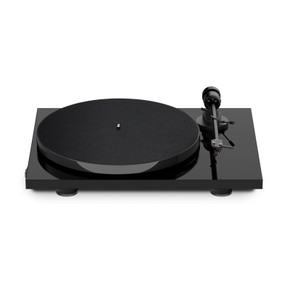 Pro-Ject E1 Phono Plug & Play Turntable with Built-in Phono - Gloss Black - Ortofon OM5e