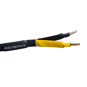 Analysis Plus Black Black Mesh Oval 9 Speaker Cable - 18 Foot - Banana to Spade - Single