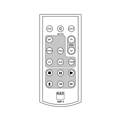 NAD AMP 4 Replacement Remote