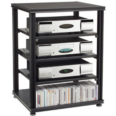 Salamander Synergy S30 5-Shelf Audio Rack - Black/Black