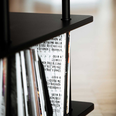 Solidsteel VL-2 Two-Shelf Vinyl Library And Audio Rack - Black