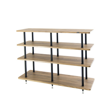 Solidsteel VL-4 Four-Shelf Vinyl Library and Audio Rack - Walnut