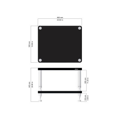 Solidsteel Hyperspike HY-2 Two-Shelf Audio Rack - Black